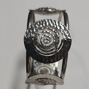 Elegant Silver Spiral Bracelet